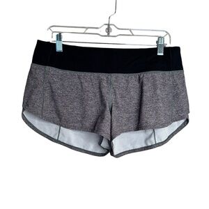 Lululemon Women Speed Up Short 2.5" (LW7AJSR) Heather Lux Black - Size 8